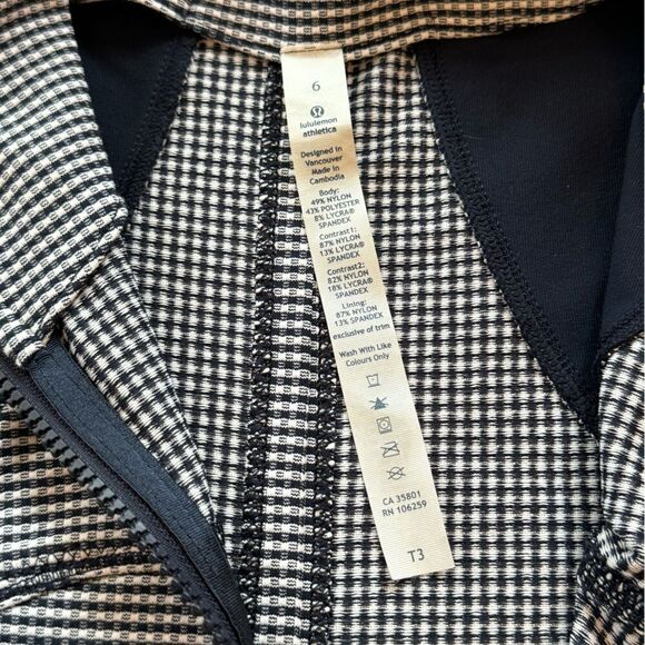 Lululemon Forme Jacket Navy Inkwell Gingham Size 6 - Picture 15 of 15